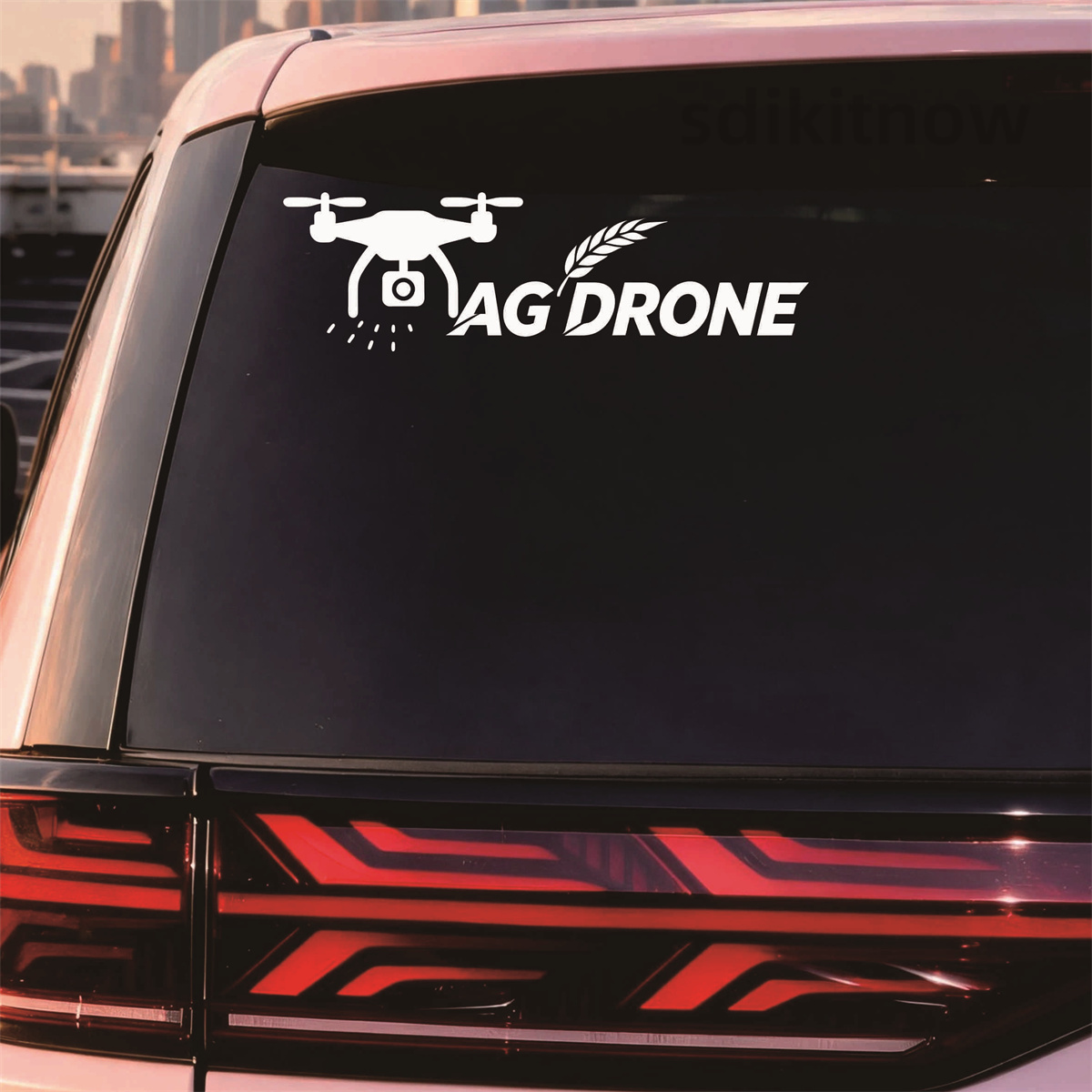 AG DRONE Stiker Mobil Vinyl Pe - Agriculture Farming Words ulasan dan harga
