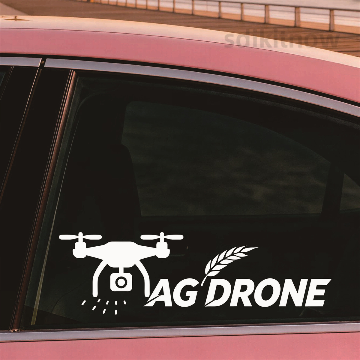 AG DRONE Stiker Mobil Vinyl Pe - Agriculture Farming Words ulasan dan harga