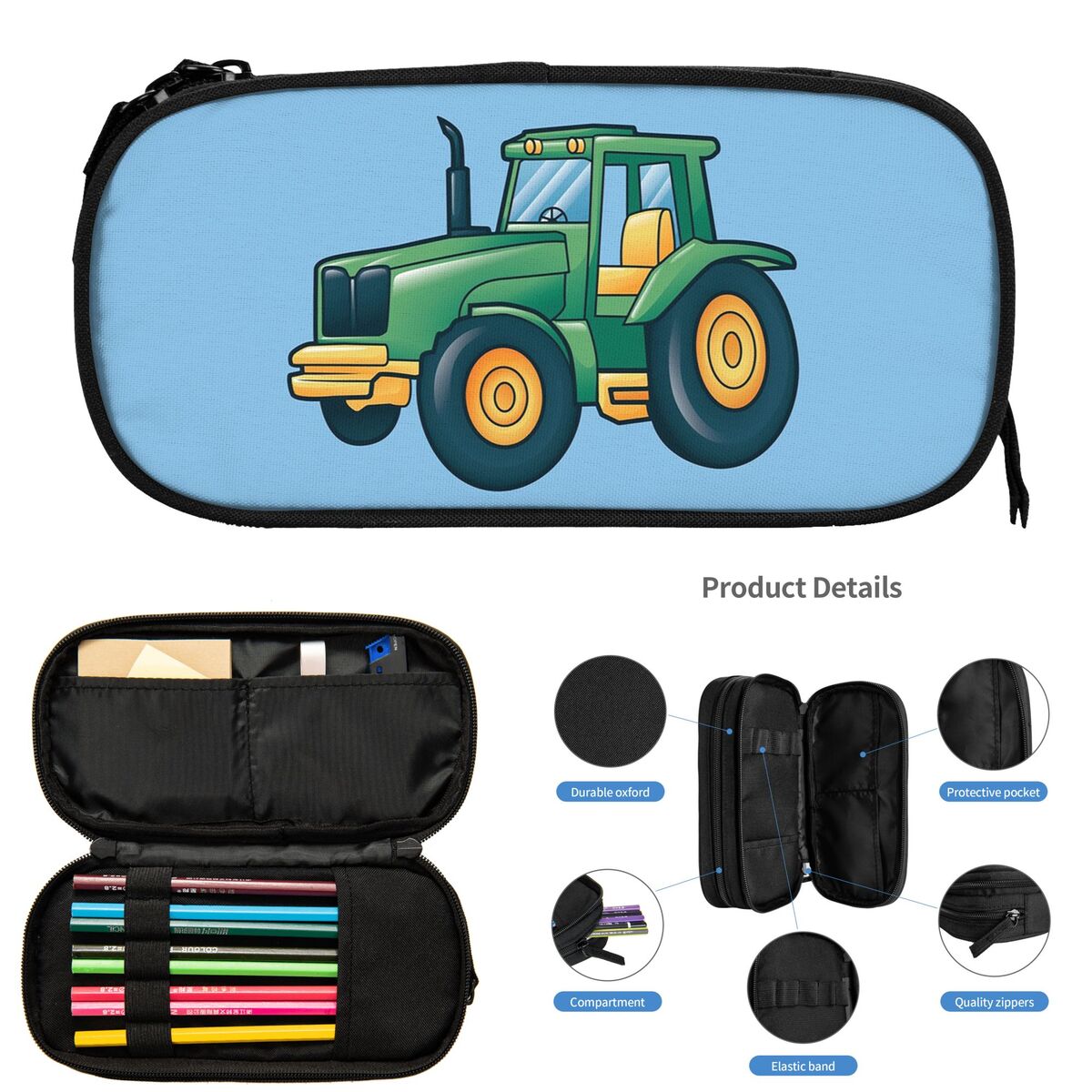 Kotak Pensil Kartun Traktor Pe - Agriculture Farming School ulasan dan harga